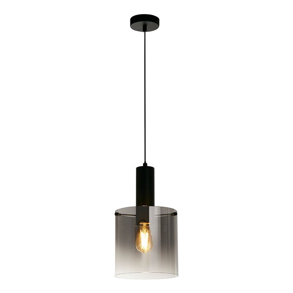 Pendelleuchte Sweden 1-flammig - Stahl / Glas - Schwarz