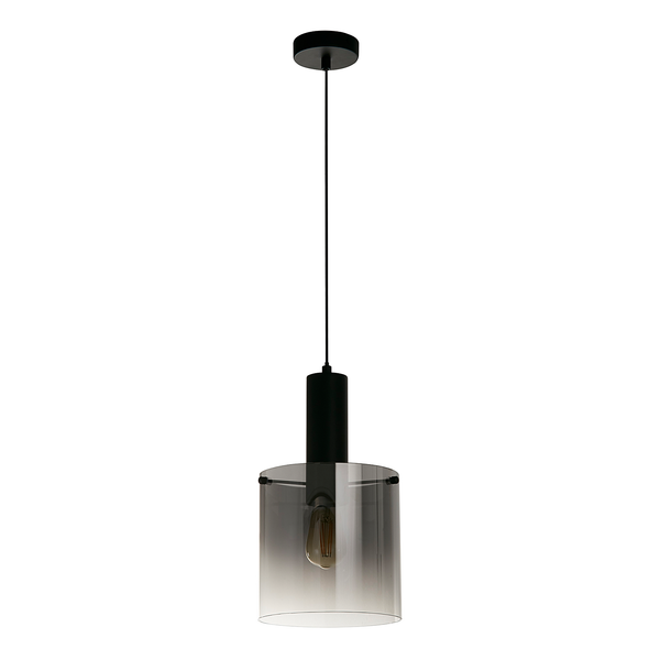 Pendelleuchte Sweden 1-flammig - Stahl / Glas - Schwarz