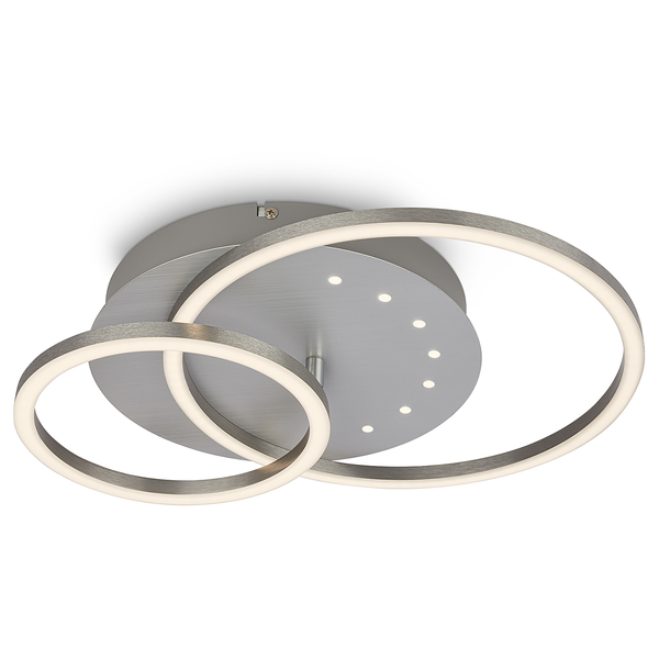 LED-Deckenleuchte Arruda Rund - Aluminium / Polypropylen - Silber