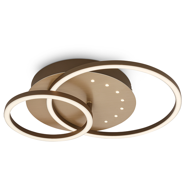 LED-Deckenleuchte Arruda Rund - Aluminium / Polypropylen - Gold