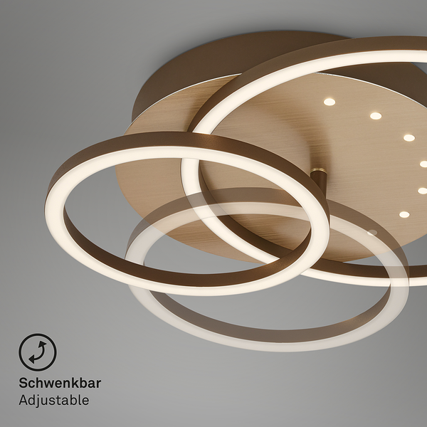 LED-Deckenleuchte Arruda Rund - Aluminium / Polypropylen - Gold