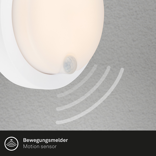 LED-Wandleuchte Presigo - Polypropylen - 1-flammig - Weiß