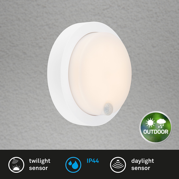 LED-Wandleuchte Presigo - Polypropylen - 1-flammig - Weiß