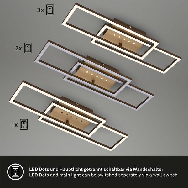 LED-Deckenleuchte Arruda - Aluminium / Polypropylen - Gold