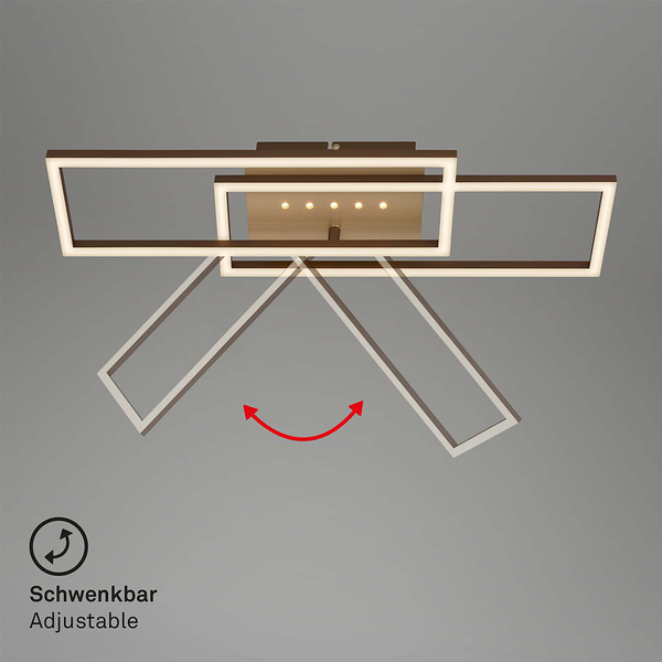 LED-Deckenleuchte Arruda - Aluminium / Polypropylen - Gold