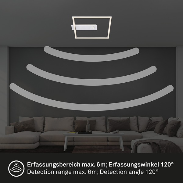 LED-Deckenleuchte Figa Sensor 1-flammig - Aluminium / Polypropylen - Silber