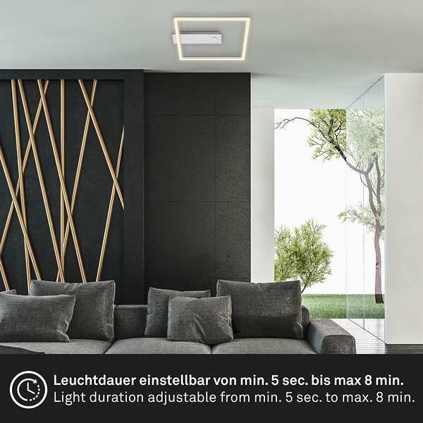 LED-Deckenleuchte Figa Sensor 1-flammig - Aluminium / Polypropylen - Silber