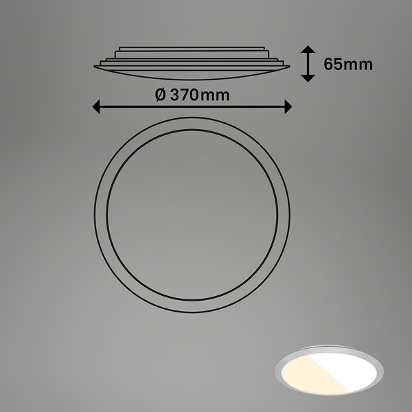 LED-Badleuchte Colaria - Polypropylen - Silber