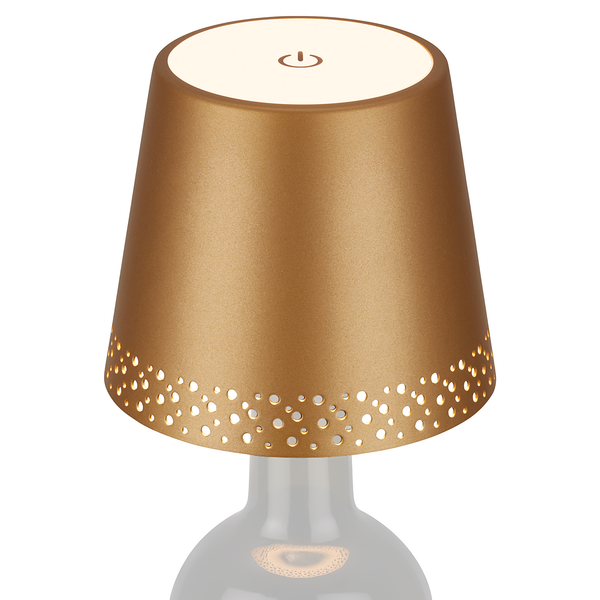 LED-Flaschenlicht Bairros - Aluminium - 1-flammig - Gold