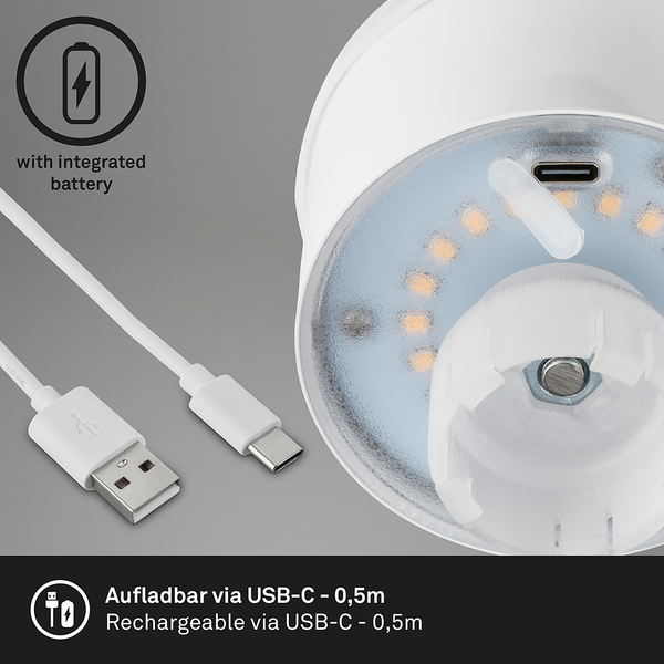 LED-Flaschenlicht Bairros - Aluminium - 1-flammig - Gold