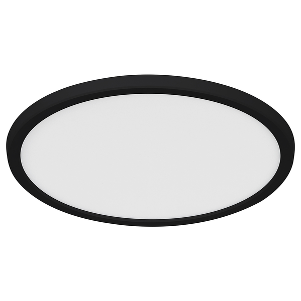 LED-Deckenleuchte Oja Dim Warmweiß - PVC - Schwarz - 1-flammig - Durchmesser: 29 cm