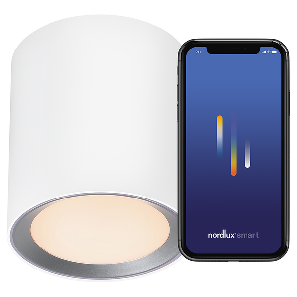 LED-Badleuchte Landon Smart - Stahl / PVC - 1-flammig - Weiß - 13 x 14 cm