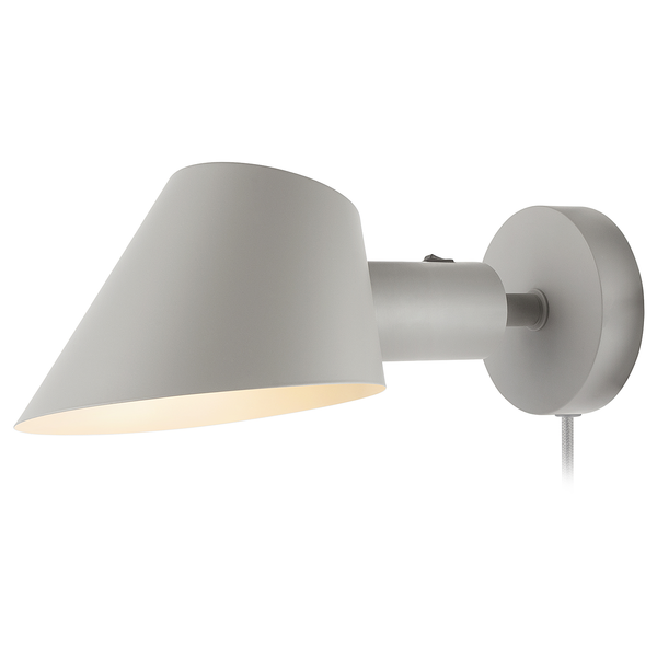 Wandleuchte Stay - Aluminium / PVC - 1-flammig - Grau