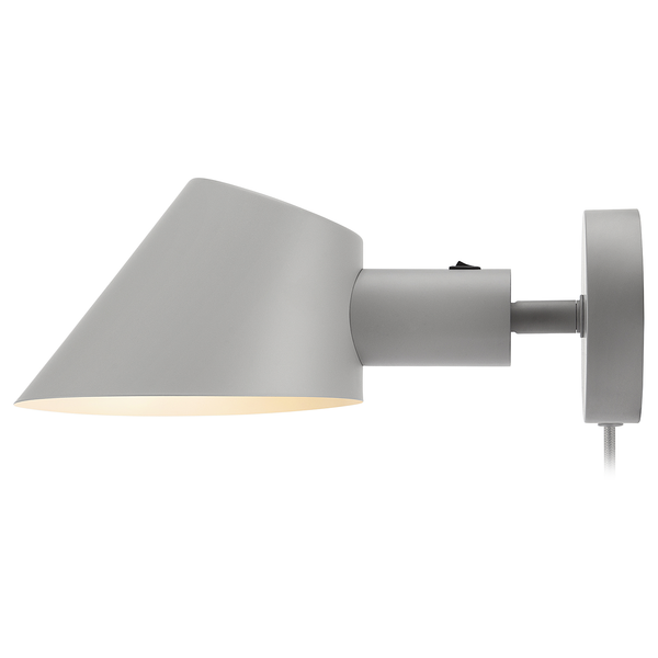 Wandleuchte Stay - Aluminium / PVC - 1-flammig - Grau