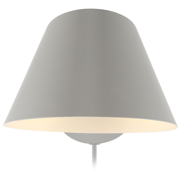 Wandleuchte Stay - Aluminium / PVC - 1-flammig - Grau