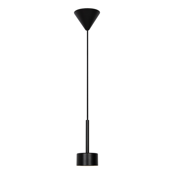 Pendelleuchte Clyde 1-flammig - Stahl / PVC - Schwarz