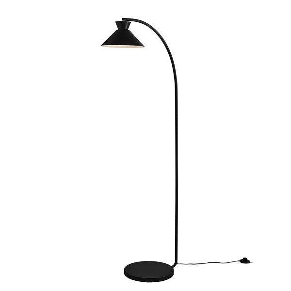 Stehleuchte Dial - Stahl / PVC - 1-flammig - Schwarz