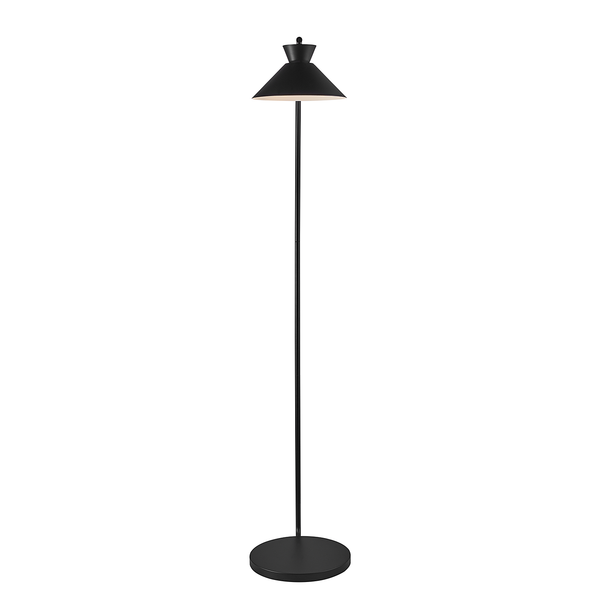 Stehleuchte Dial - Stahl / PVC - 1-flammig - Schwarz