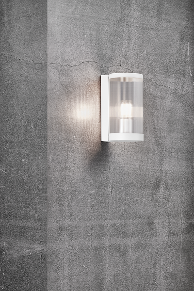 Wandleuchte Coupar - Aluminium / PVC - 1-flammig - Weiß