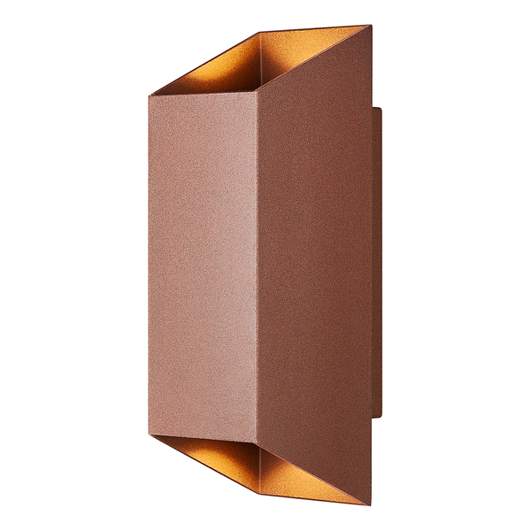Wandleuchte Nico Square - Aluminium / Glas - 2-flammig - Braun