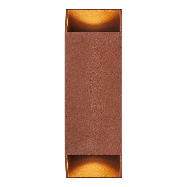 Wandleuchte Nico Square - Aluminium / Glas - 2-flammig - Braun