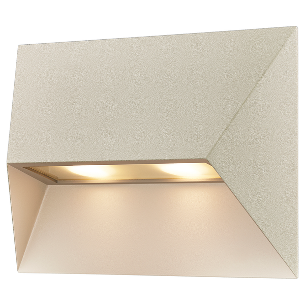 Wandleuchte Pontio - Aluminium - 2-flammig - Beige