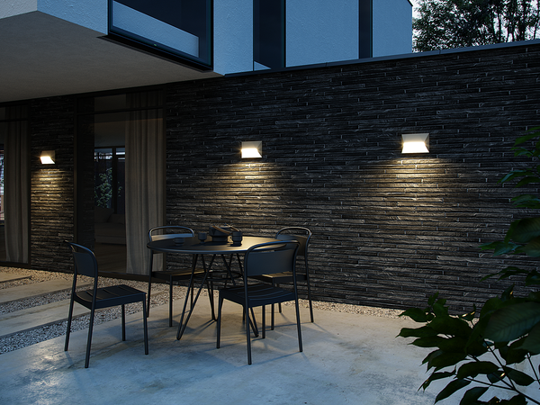 Wandleuchte Pontio - Aluminium - 2-flammig - Beige
