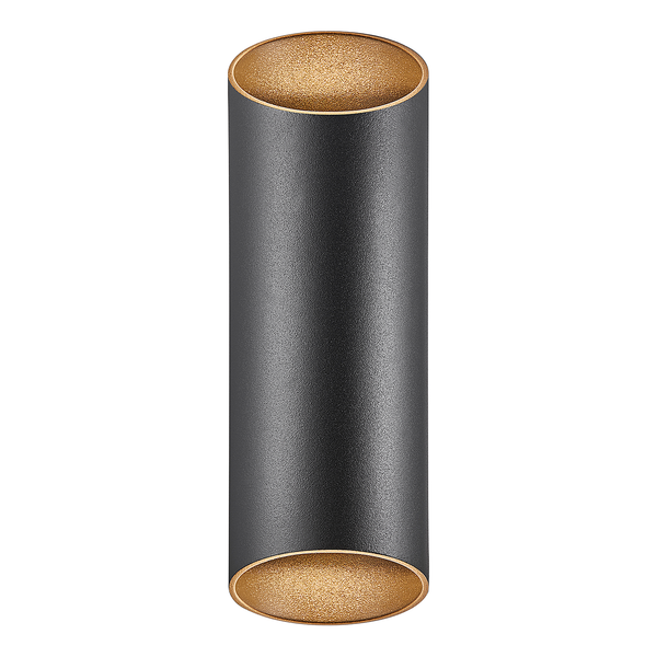 Wandleuchte Nico Round - Aluminium / Glas - 2-flammig - Schwarz