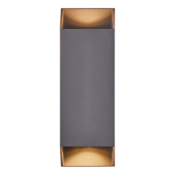 Wandleuchte Nico Square - Aluminium / Glas - 2-flammig - Grau