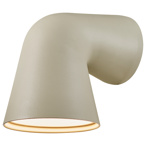 Wandleuchte Front Single - Aluminium - 1-flammig - Beige