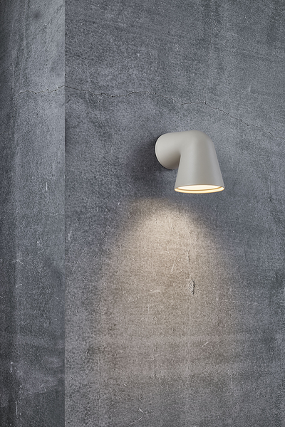 Wandleuchte Front Single - Aluminium - 1-flammig - Beige