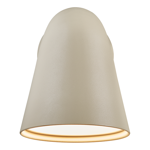 Wandleuchte Front Single - Aluminium - 1-flammig - Beige