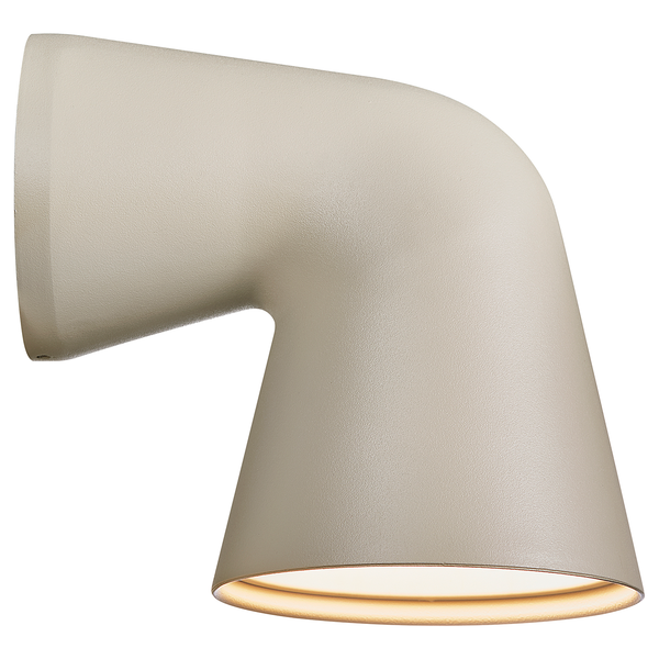 Wandleuchte Front Single - Aluminium - 1-flammig - Beige