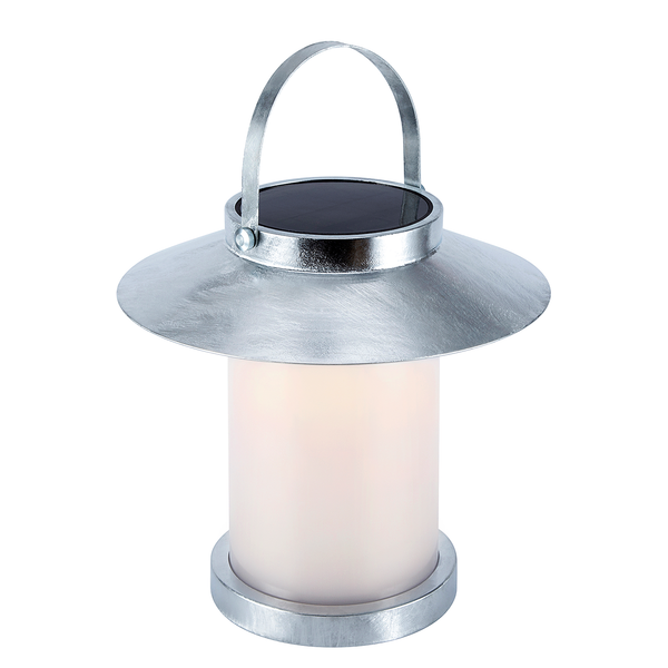 Wegeleuchte Temple To-Go - Stahl / PVC - 1-flammig - Silber - Durchmesser: 31 cm