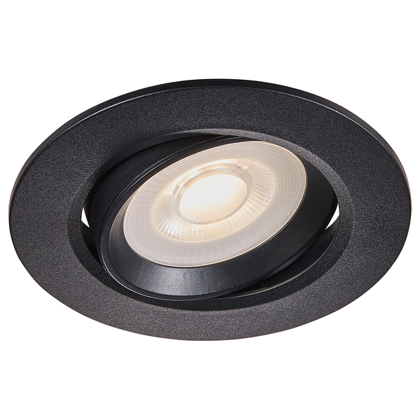 Einbauleuchte Roar - PVC - Schwarz - 1-flammig