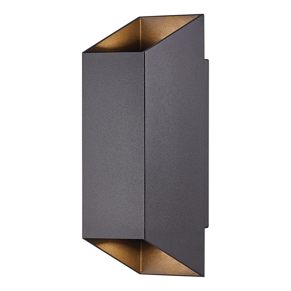 Wandleuchte Nico Square - Aluminium / Glas - 2-flammig - Schwarz