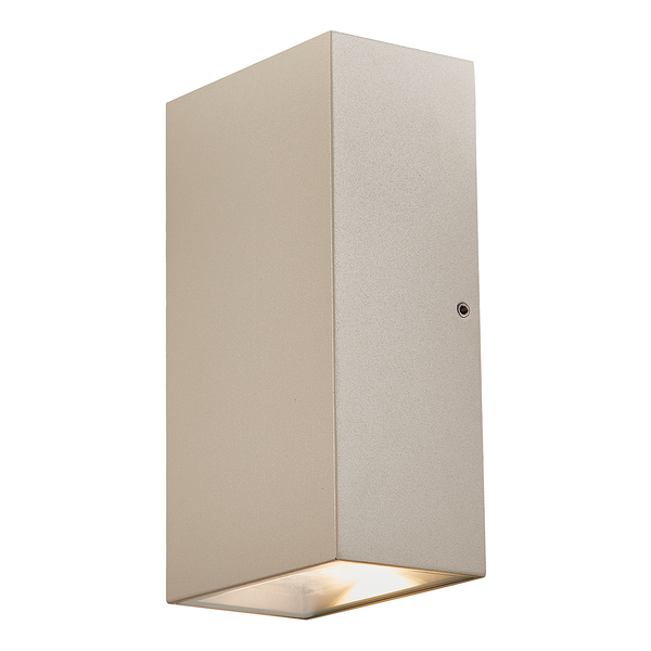 LED-Wandleuchte Rold Flat - Glas / Stahl - 2-flammig - Beige