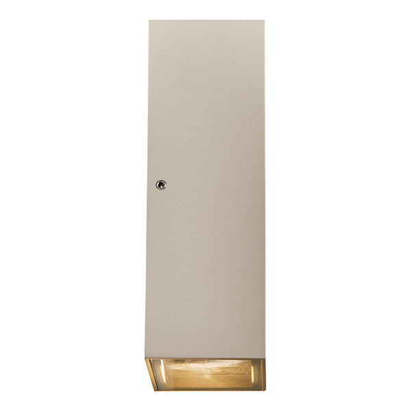 LED-Wandleuchte Rold Flat - Glas / Stahl - 2-flammig - Beige