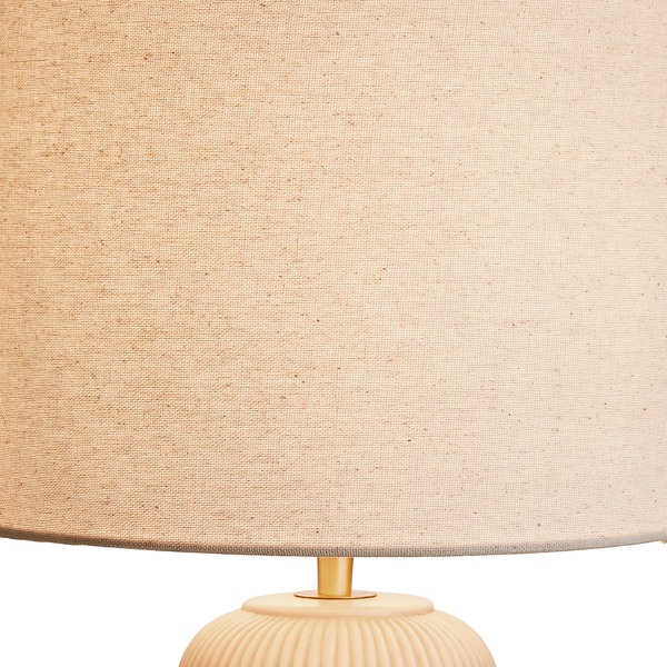 Tischleuchte ST. TROPEZ - Keramik / Leinen - 1-flammig - Beige