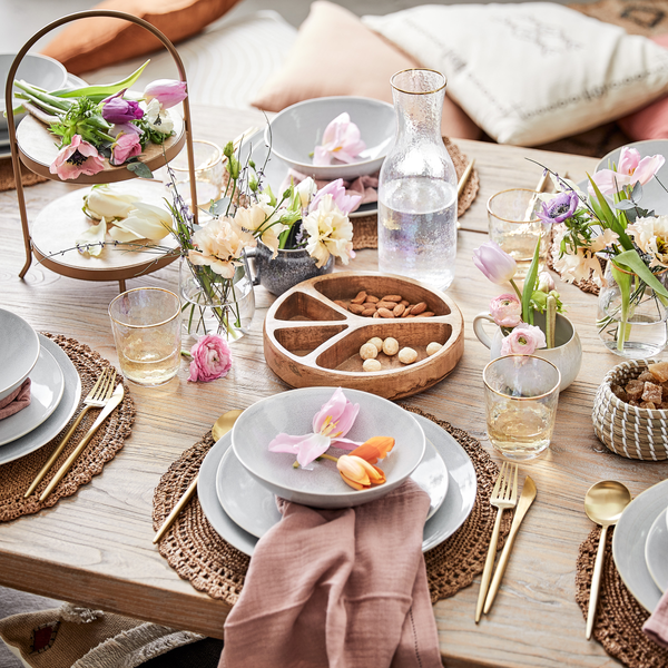 Etagere KATE 2-stufig - Mangoholz / Metall - Braun