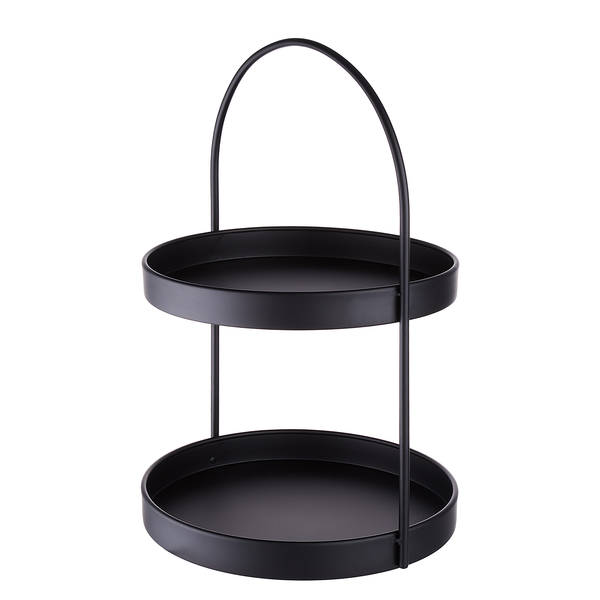 Etagere SIDELINE 2-stufig - Metall - Schwarz