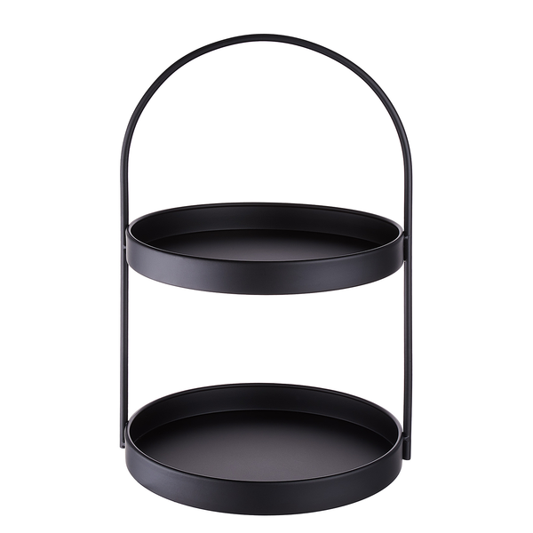 Etagere SIDELINE 2-stufig - Metall - Schwarz