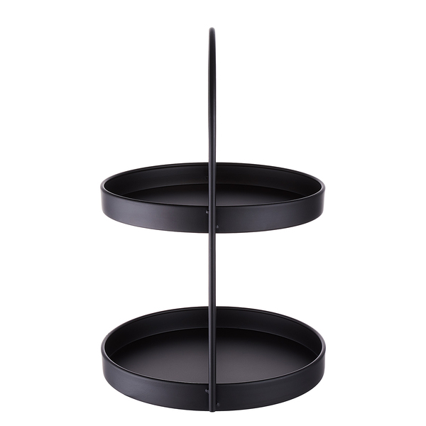 Etagere SIDELINE 2-stufig - Metall - Schwarz