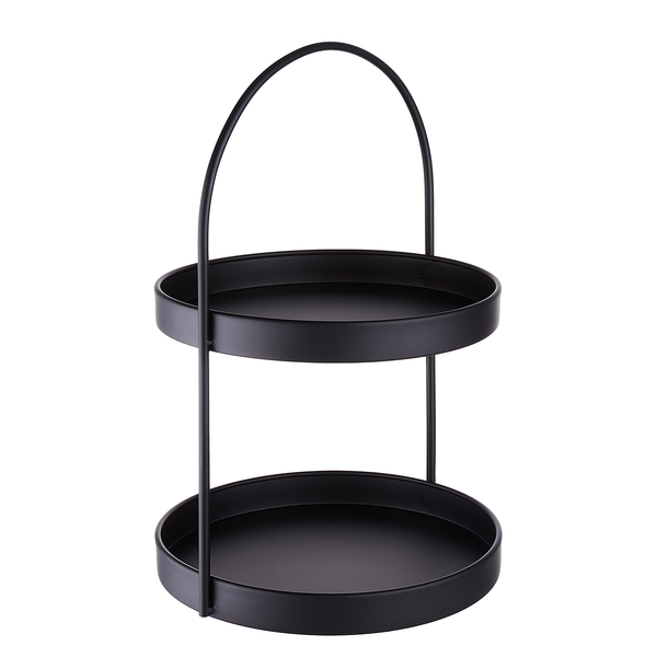 Etagere SIDELINE 2-stufig - Metall - Schwarz