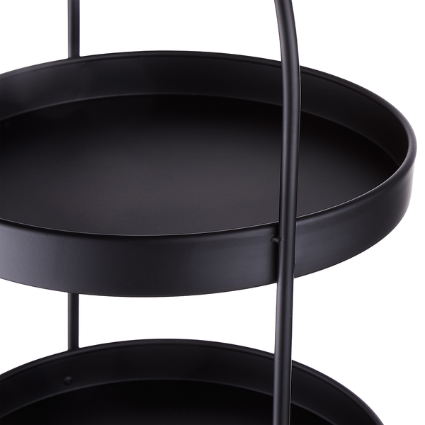 Etagere SIDELINE 2-stufig - Metall - Schwarz