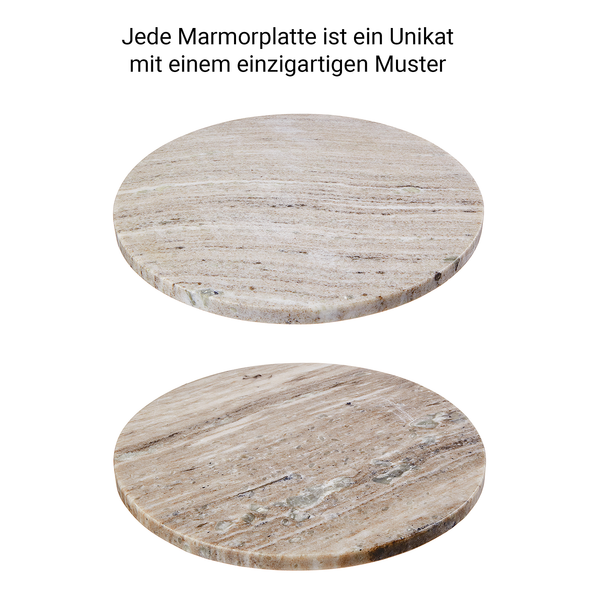 Marmorplatte MARBLE - Marmor - Grau - Grau