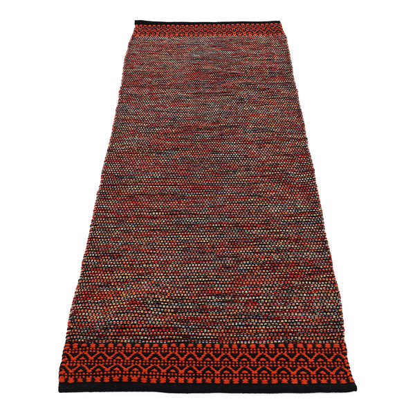 Läufer Kelim Mia - Baumwolle - Wendbar - Orange - 60 x 180 cm