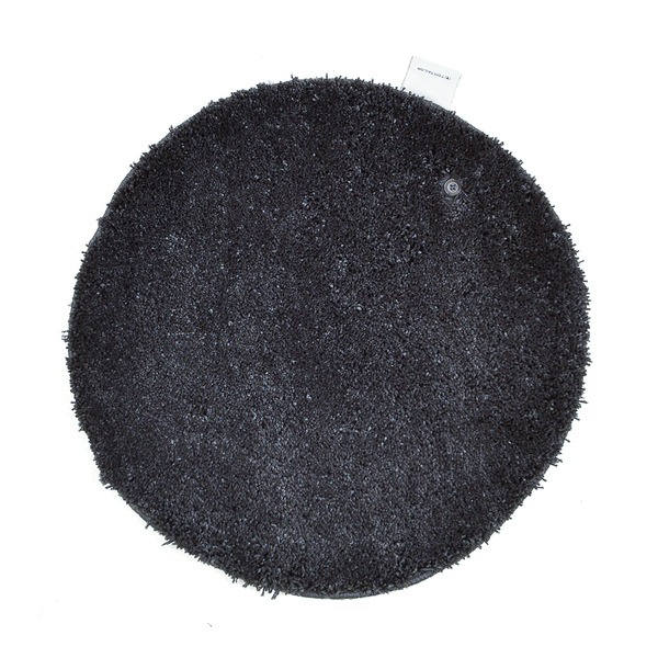 Badvorleger Cozy Bath Uni Rund - Polyester - Anthrazit - Anthrazit - Durchmesser: 60 cm
