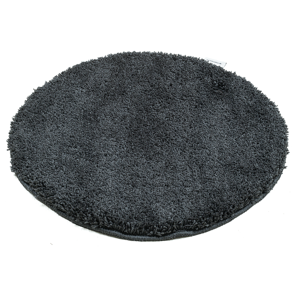 Badvorleger Cozy Bath Uni Rund - Polyester - Anthrazit - Anthrazit - Durchmesser: 60 cm