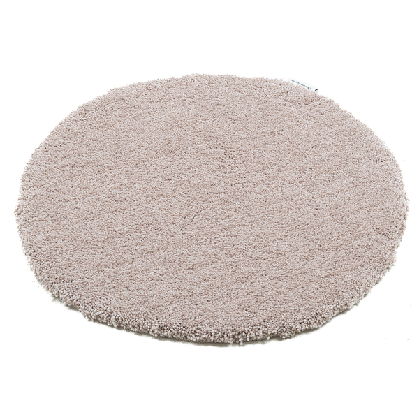 Badvorleger Cozy Bath Uni Rund - Polyester - Beige - Beige - Durchmesser: 60 cm